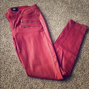 Paige Pleather Red Pants Size 28